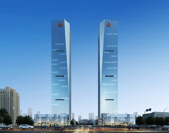 2003网站太阳集团钢构集团参建的西安?绿地中心A座圆满封顶问鼎西北第一高楼