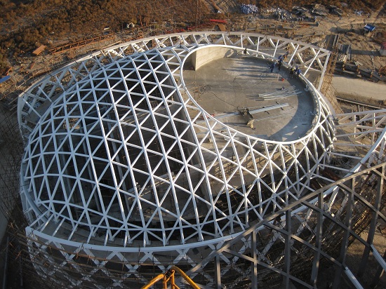 “雪莲”在东营绽放——2003网站太阳集团钢构集团东营雪莲大剧院工程写真