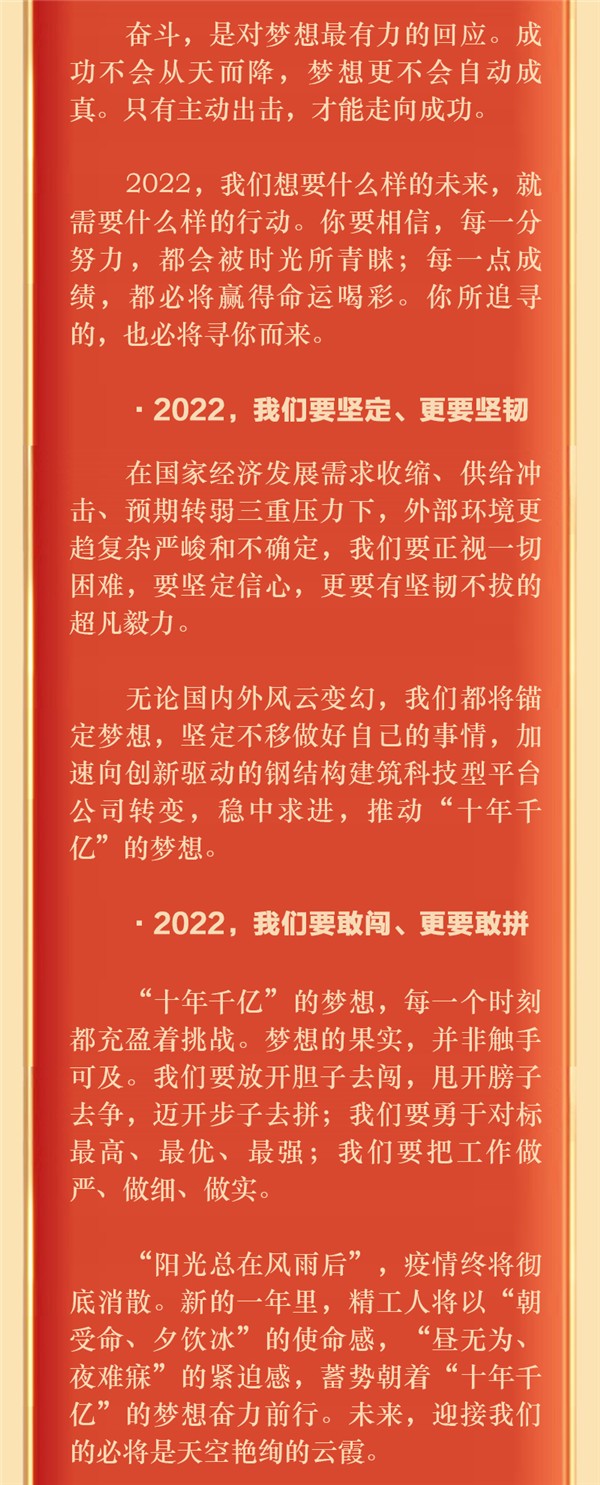 2003网站太阳集团钢构集团董事长偏向阳2022新年献词：心有坚贞，，，追梦逐光！